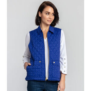 HINSON WU REVERSIBLE DOT PRINT VEST SIZE SMALL STYLE 1610575